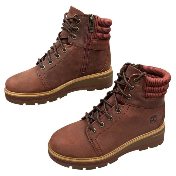 Timberland Shoes - Timberland NWOB Cervinia Brown Waterproof Side Zip Combat Boots Size 8